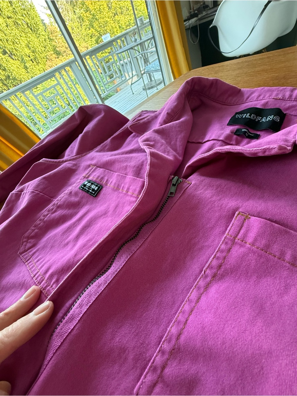 Wildfang Pink Hidden-Zip Jumpsuit - Picture 13 of 16